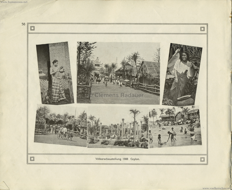 Carl Hagenbeck's Tierpark Prospekt - Völkerschaustellung 1908 Ceylon