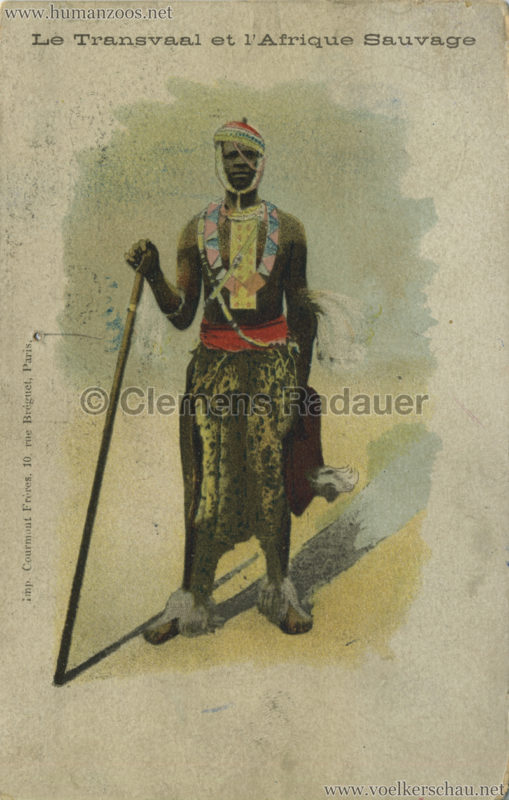 1900 Le Transvaal et l'Afrique Sauvage - Mann mit Stab
