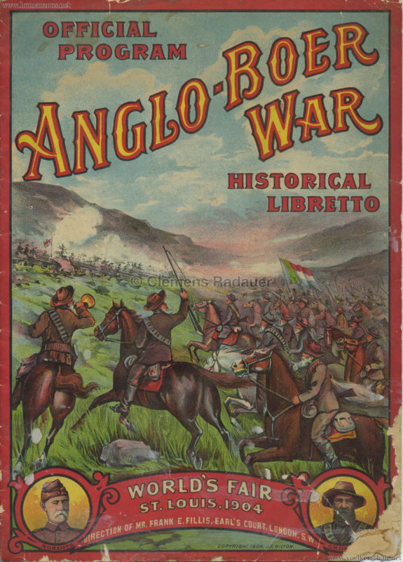 1904 St Louis Exhibition - Anglo-Boer War PROGRAM 1