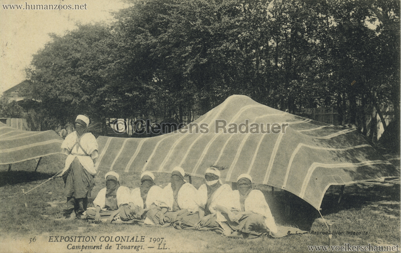1907 Exposition Coloniale Paris, Bois de Vincennes - 56. Campement de Touaregs