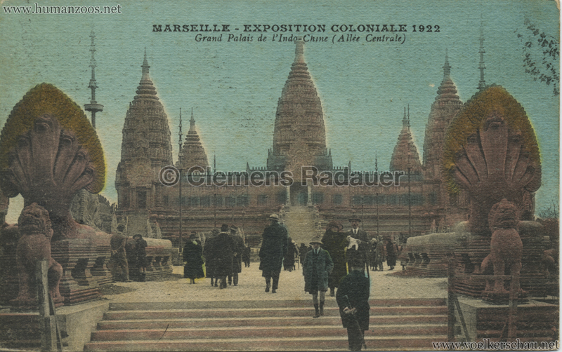 1922 Exposition Coloniale Marseille - Grand Palais de l'Indo-Chine (Allee Centrale)