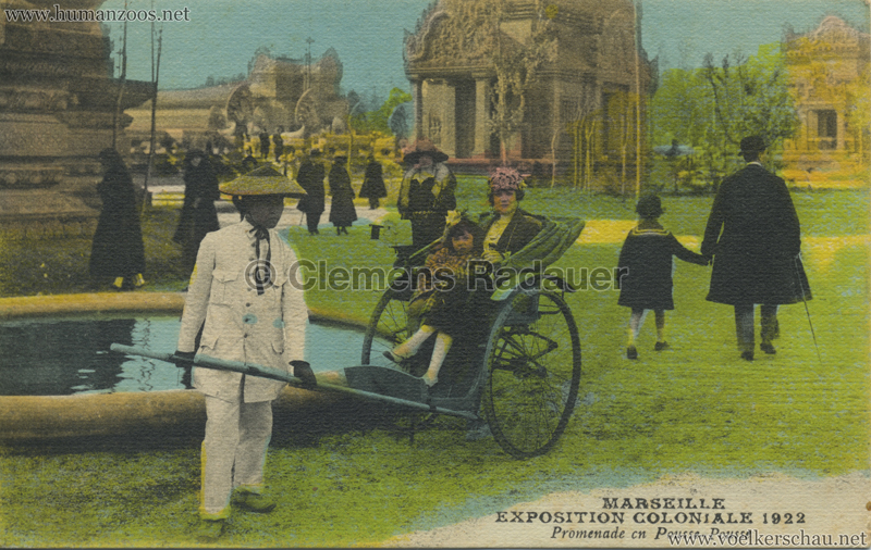 1922 Exposition Coloniale Marseille - Promenade en Pousse-Pousse