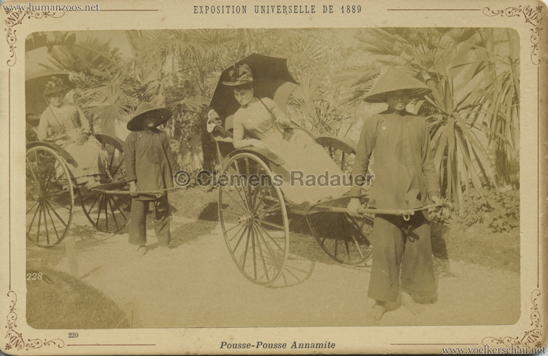 1889 Exposition Universelle Paris - 220. Pousse-Pousse Annamite CDV