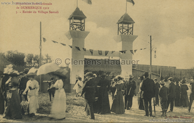 1912 Exposition Internationale de Dunkerque - 5. Entree du Village Somali