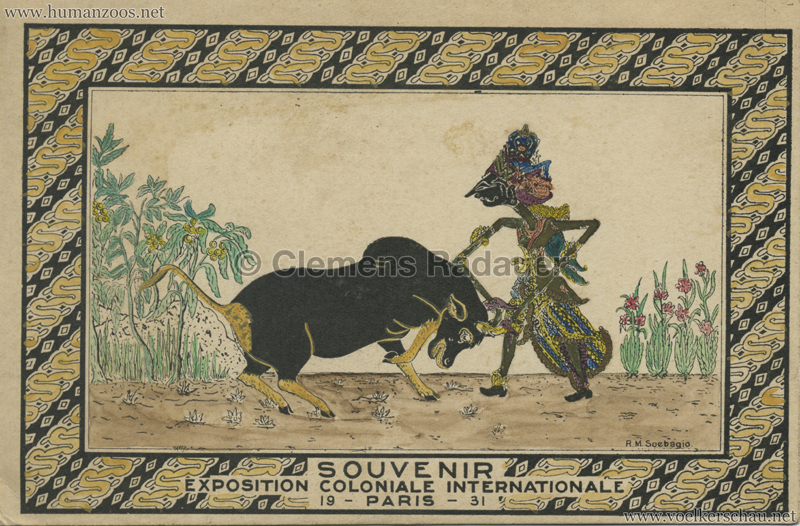 1931 Exposition Coloniale Internationale Paris - Souvenir - Wishnou vailnt le taureau feroel