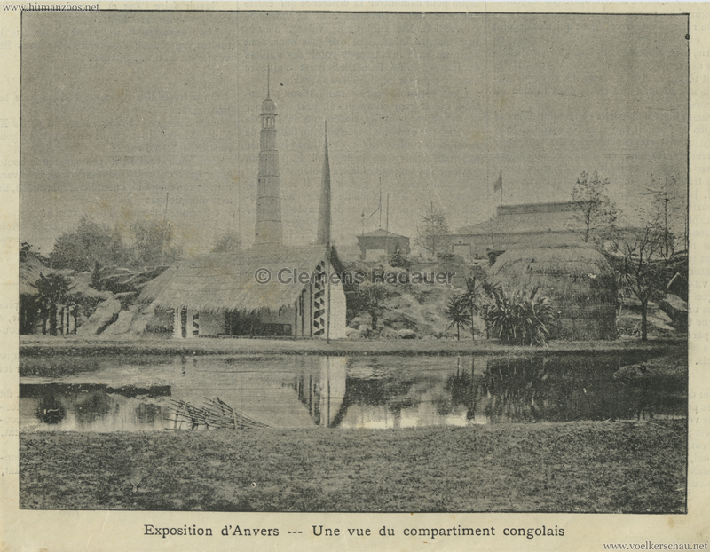 1894 Exposition d'Anvers . Une vue du compartiment congolais