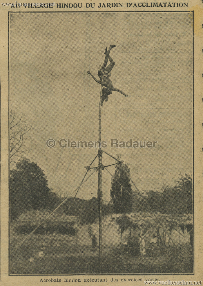 1927.05.01 Almanach Vermot Village Hindou - Jardin d'Acclimatation
