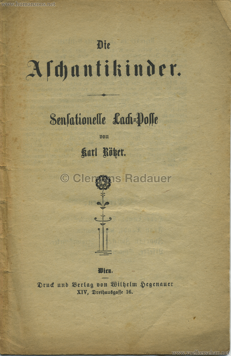 1899 Aschantikinder - Lach-Posse 1 1899 Aschantikinder - Lach-Posse 1