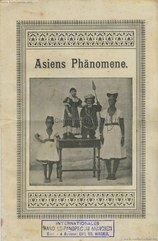 1900 (?) Asiens Phänomene - Hammer Panopticum München 1