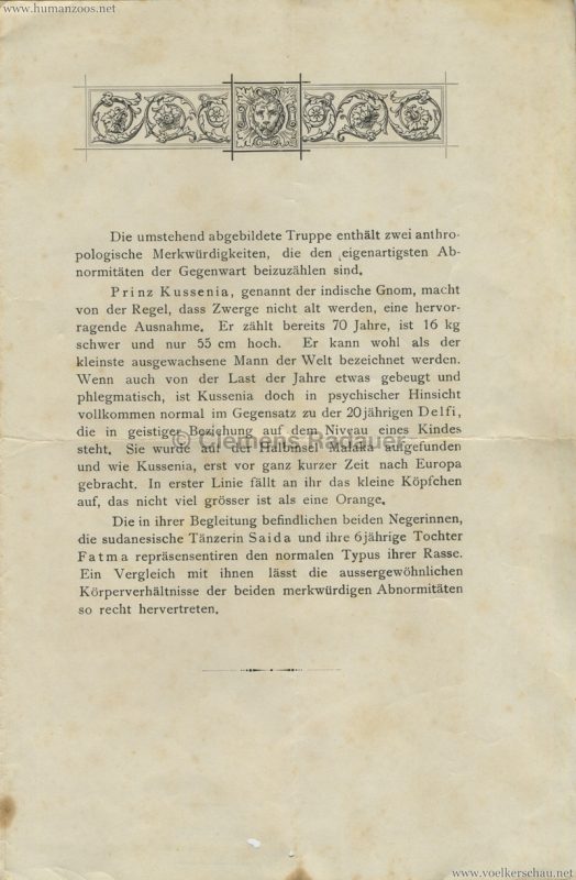 1900 (?) Asiens Phänomene - Hammer Panopticum München 2
