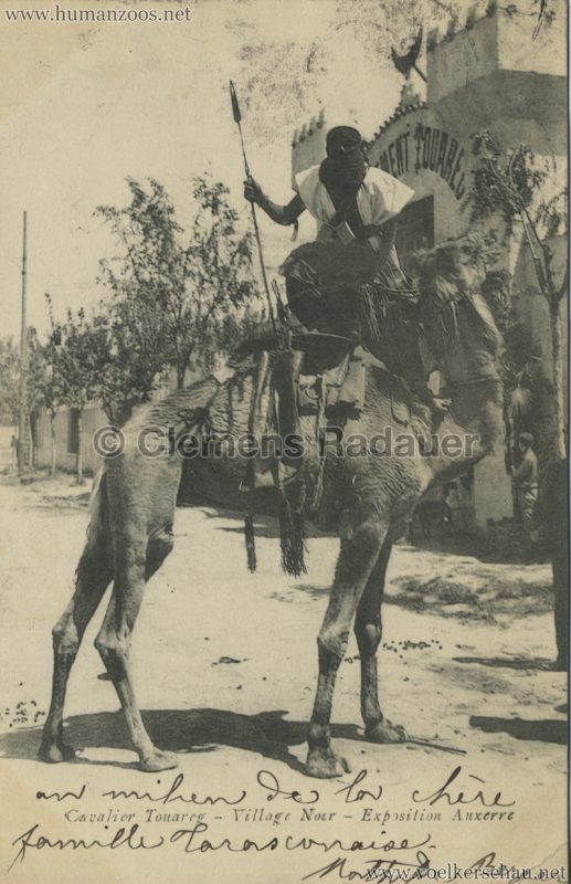 1908 Exposition d'Auxerre - Village Noir - Cavalie rTouareg