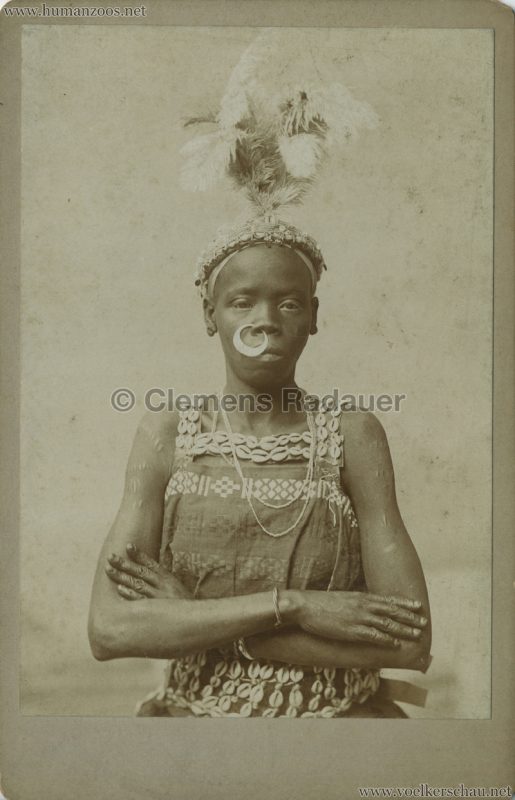1900 Woman's Exhibition Earl's Court - Dinka Village CDV VS