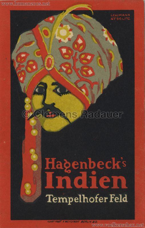1912 Hagenbeck's Indien Tempelhofer Feld FLYER VS 1912 Hagenbeck's Indien Tempelhofer Feld FLYER VS
