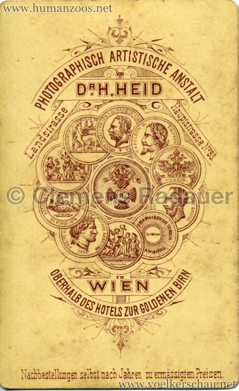 1878 Hagenbeck's Thier-Karawane aus Nubien (???) Wien Dr. H. Heid RS