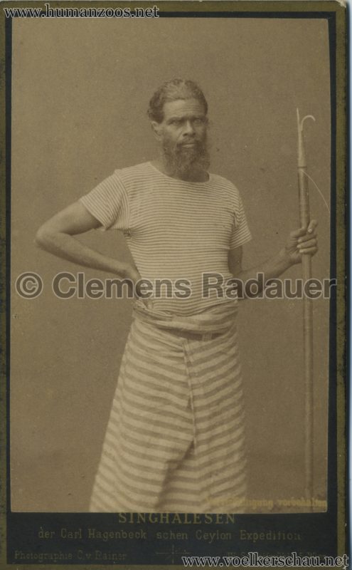 1884:1885 Singhalesen der Hagenbeck'schen Ceylon-Expedition Wien 10 VS