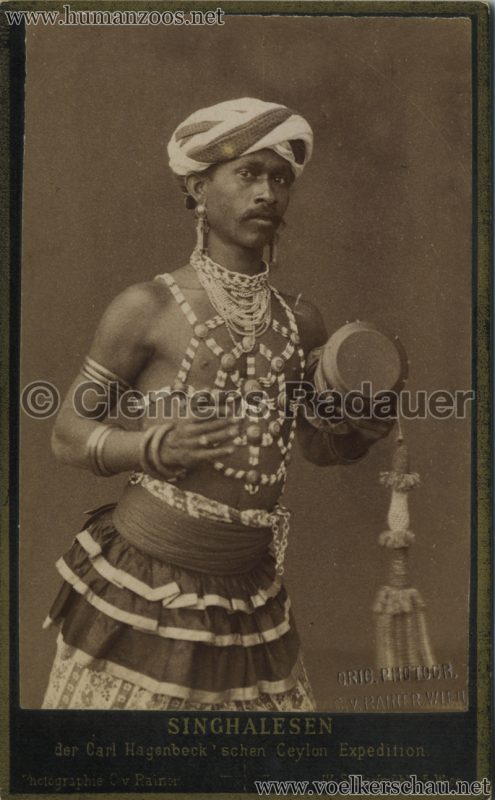 1884:1885 Singhalesen der Hagenbeck'schen Ceylon-Expedition Wien 7 VS