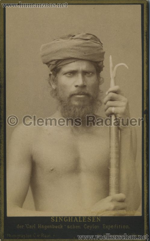 1884:1885 Singhalesen der Hagenbeck'schen Ceylon-Expedition Wien 9 VS